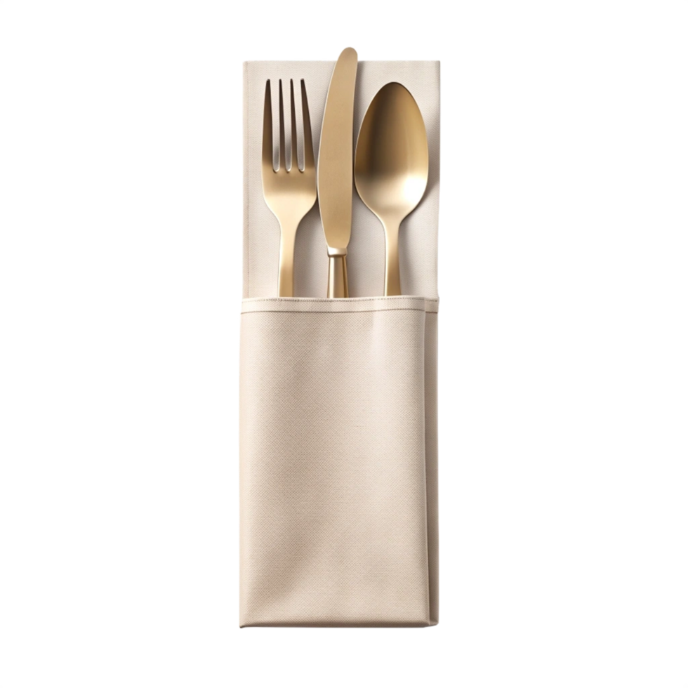 Beautiful High Quality Cutlery Pouch Isolated on Transparent Background png