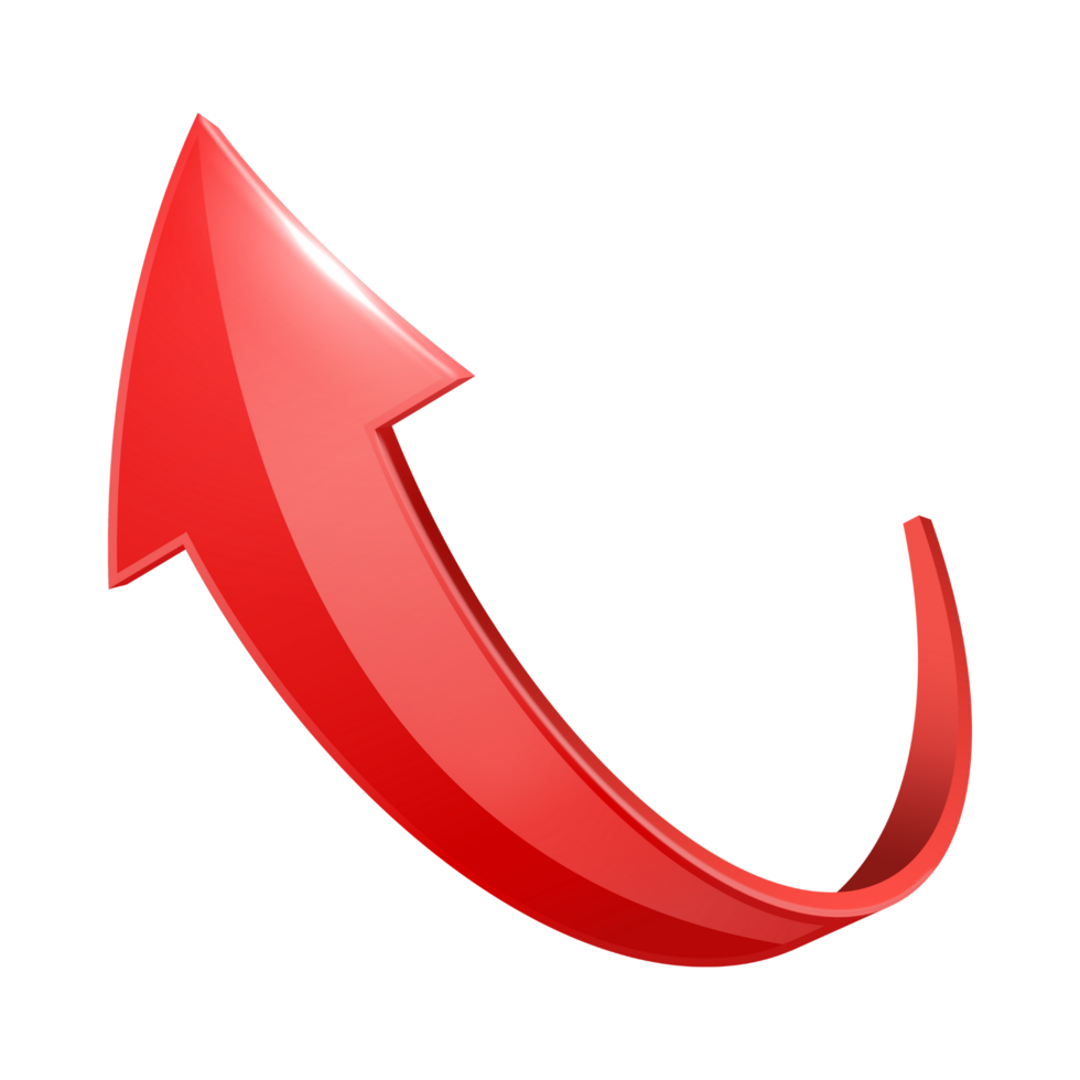 Red Arrow. 3d Red Arrow. 3D Red arrow In Different Style and shapes png