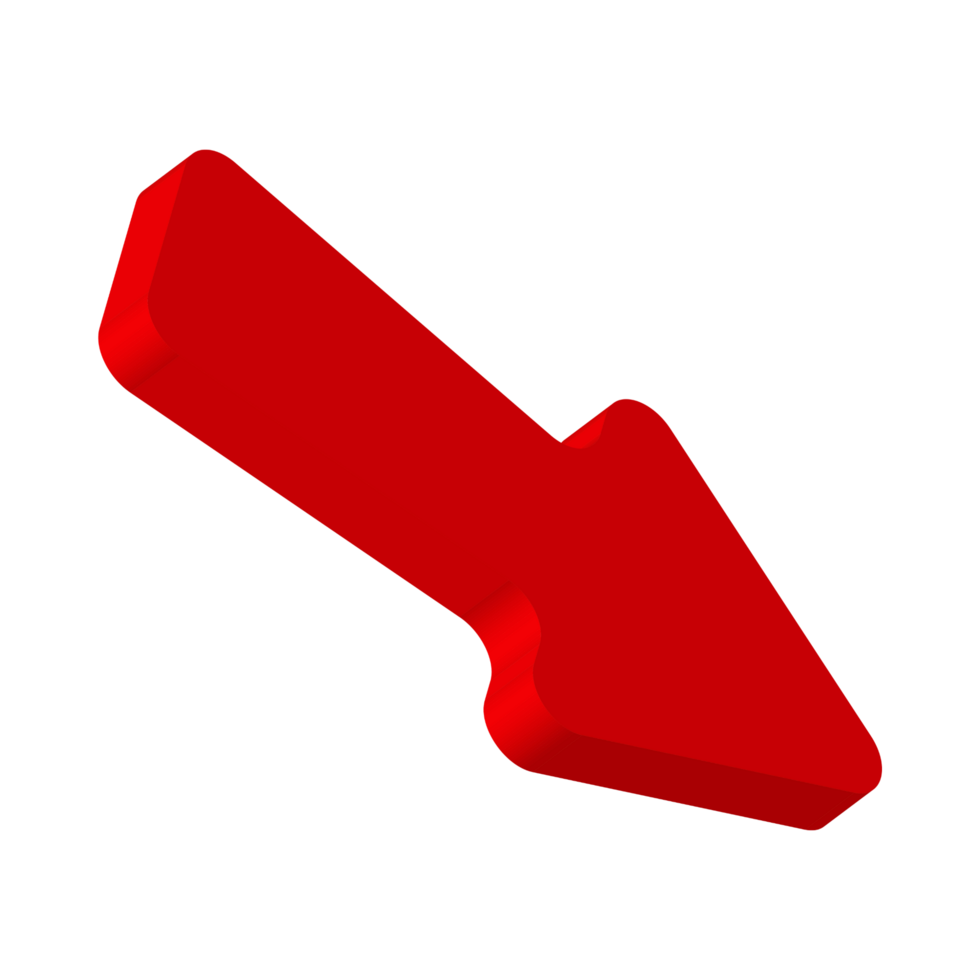 Red Arrow. 3d Red Arrow. 3D Red arrow In Different Style and shapes png