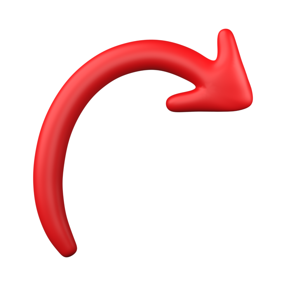 Red Arrow. 3d Red Arrow. 3D Red arrow In Different Style and shapes png