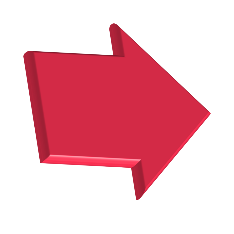 Red Arrow. 3d Red Arrow. 3D Red arrow In Different Style and shapes png