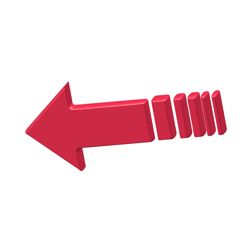 Red Arrow. 3d Red Arrow. 3D Red arrow In Different Style and shapes png