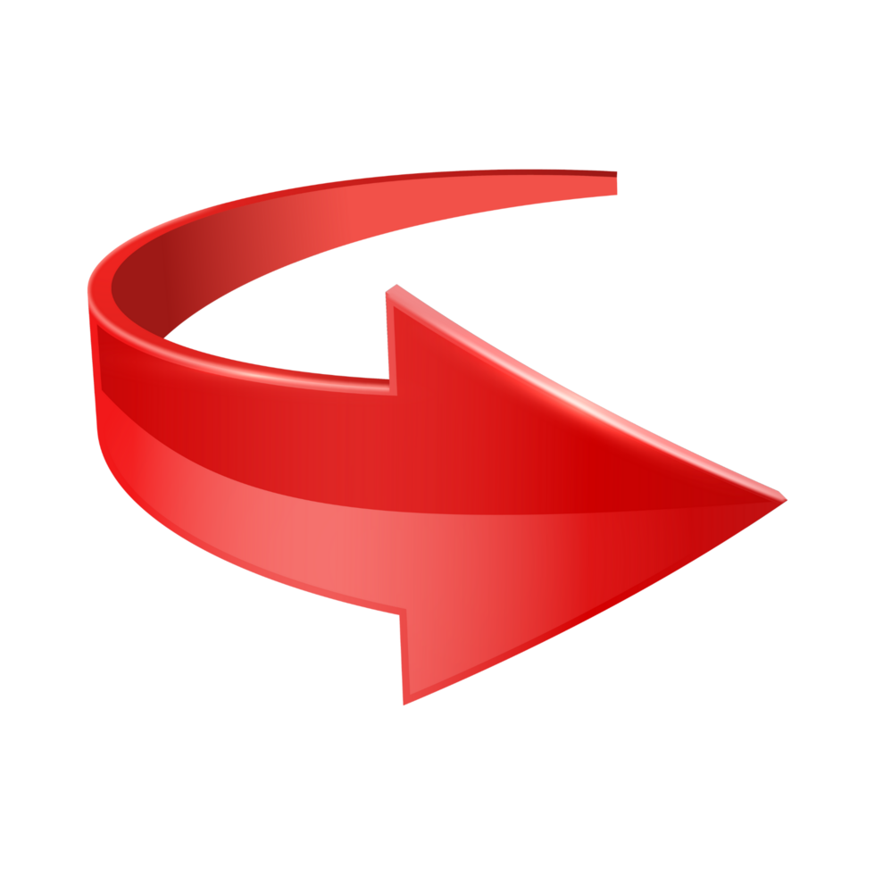 Red Arrow. 3d Red Arrow. 3D Red arrow In Different Style and shapes png