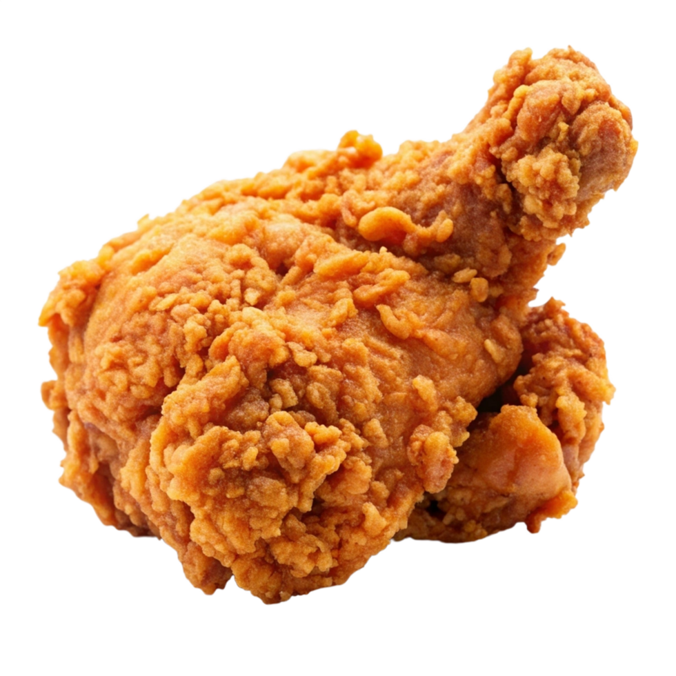 Delicious fried chicken on transparent background png