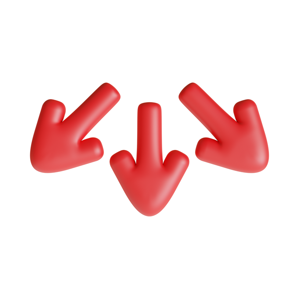 Red Arrow. 3d Red Arrow. 3D Red arrow In Different Style and shapes png