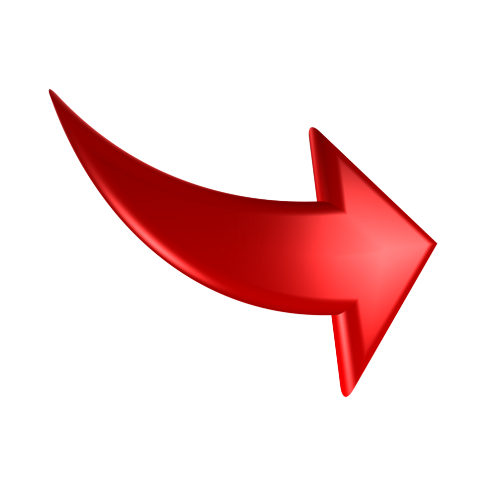 Red Arrow. 3d Red Arrow. 3D Red arrow In Different Style and shapes png