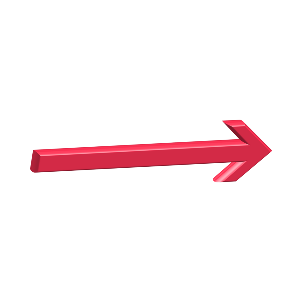 Red Arrow. 3d Red Arrow. 3D Red arrow In Different Style and shapes png