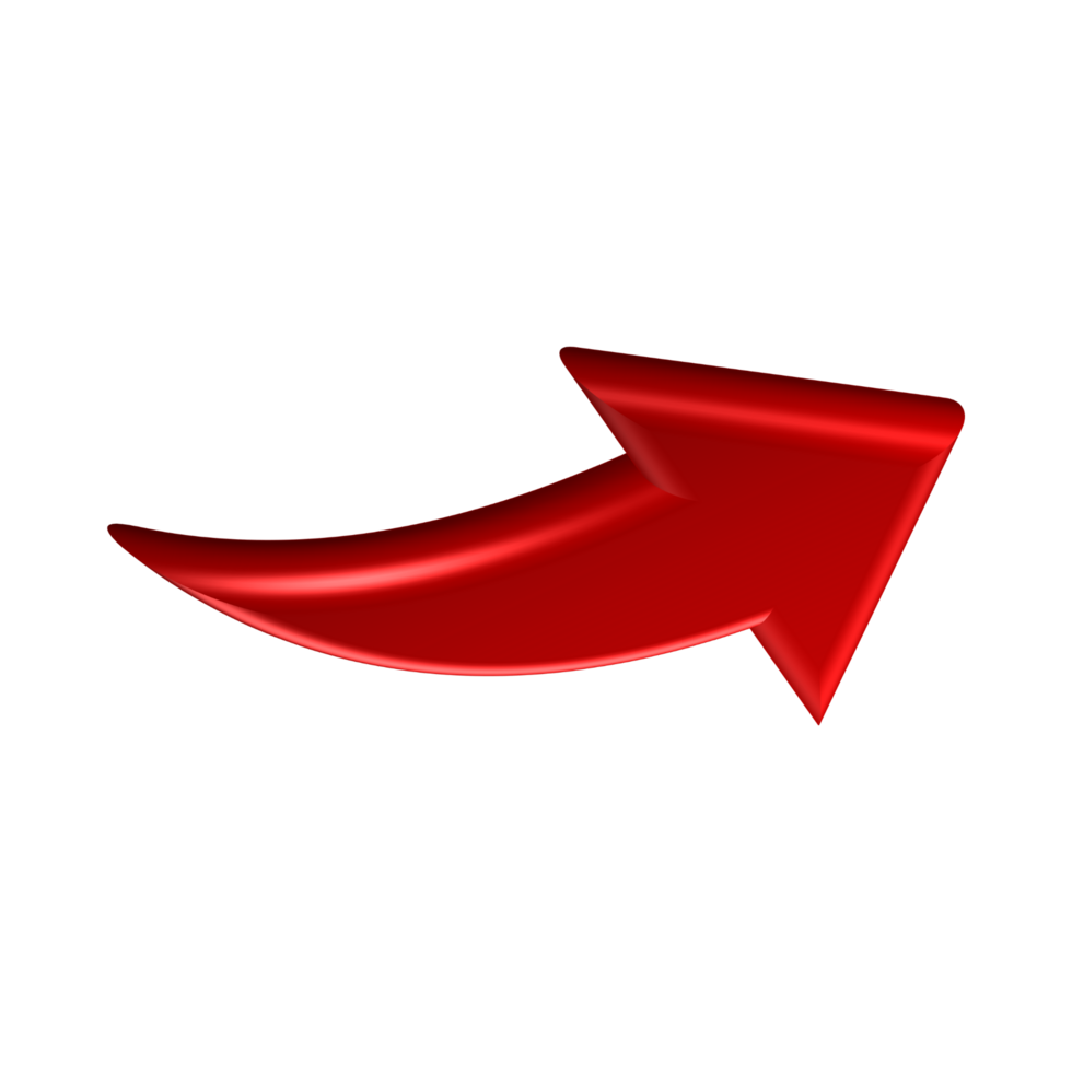 Red Arrow. 3d Red Arrow. 3D Red arrow In Different Style and shapes png