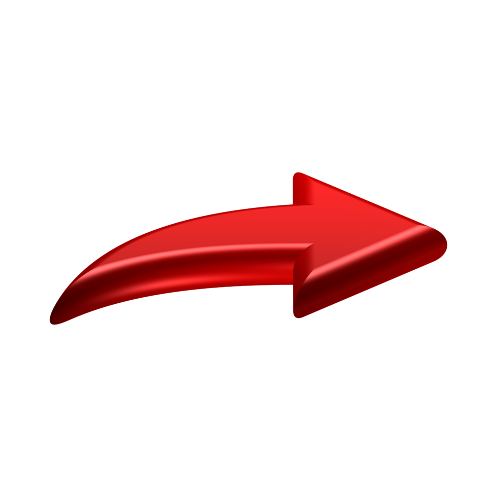 Red Arrow. 3d Red Arrow. 3D Red arrow In Different Style and shapes png
