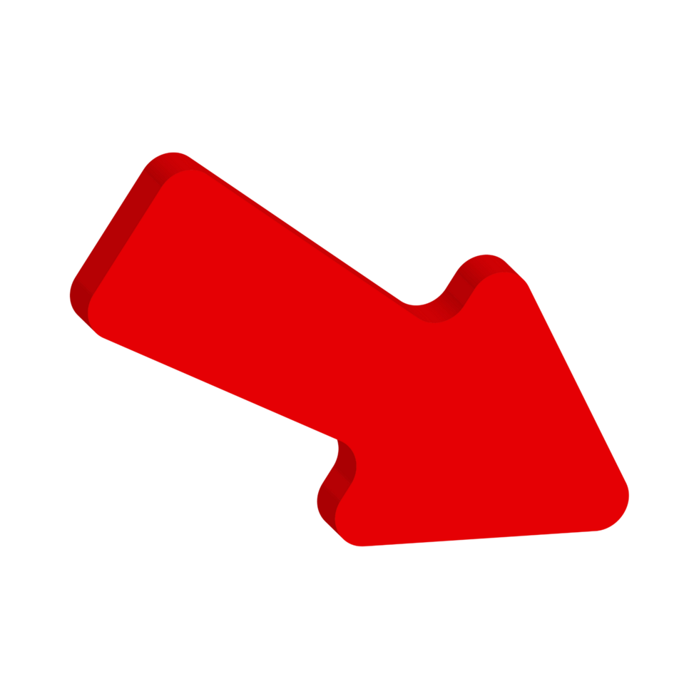 Red Arrow. 3d Red Arrow. 3D Red arrow In Different Style and shapes png