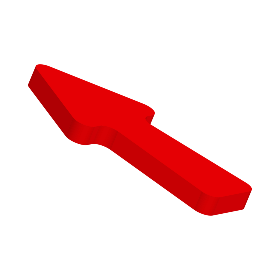 Red Arrow. 3d Red Arrow. 3D Red arrow In Different Style and shapes png