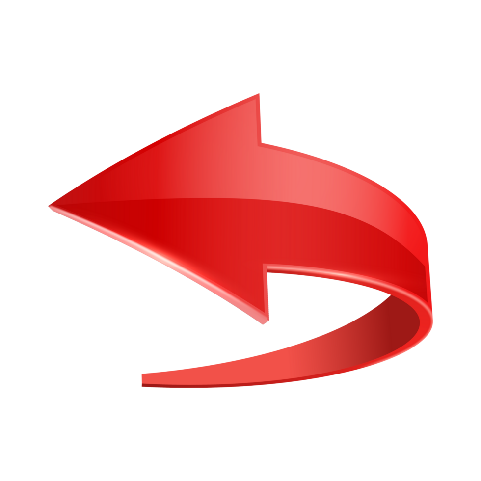 Red Arrow. 3d Red Arrow. 3D Red arrow In Different Style and shapes png