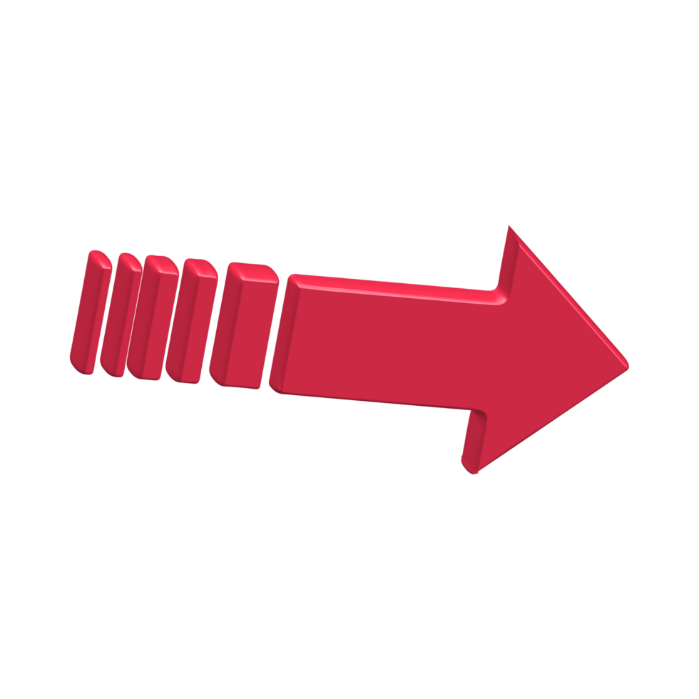 Red Arrow. 3d Red Arrow. 3D Red arrow In Different Style and shapes png