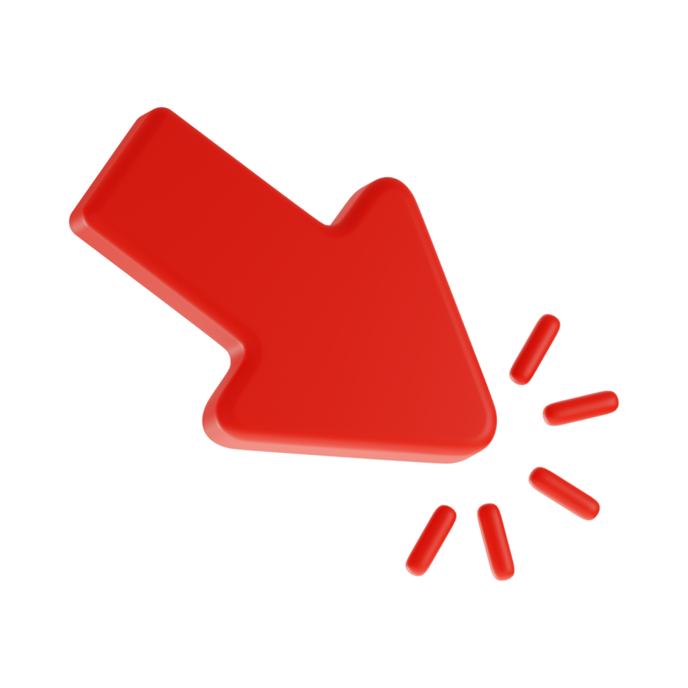 Red Arrow. 3d Red Arrow. 3D Red arrow In Different Style and shapes png