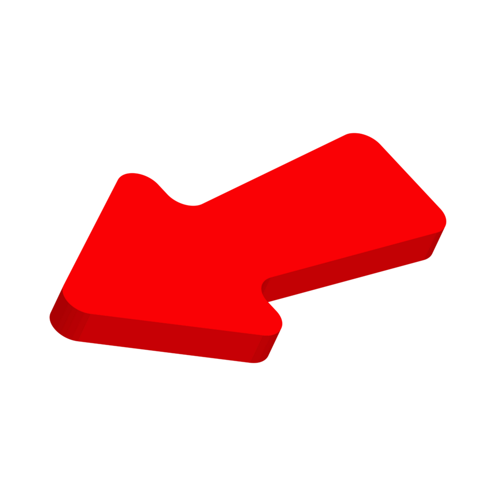 Red Arrow. 3d Red Arrow. 3D Red arrow In Different Style and shapes png