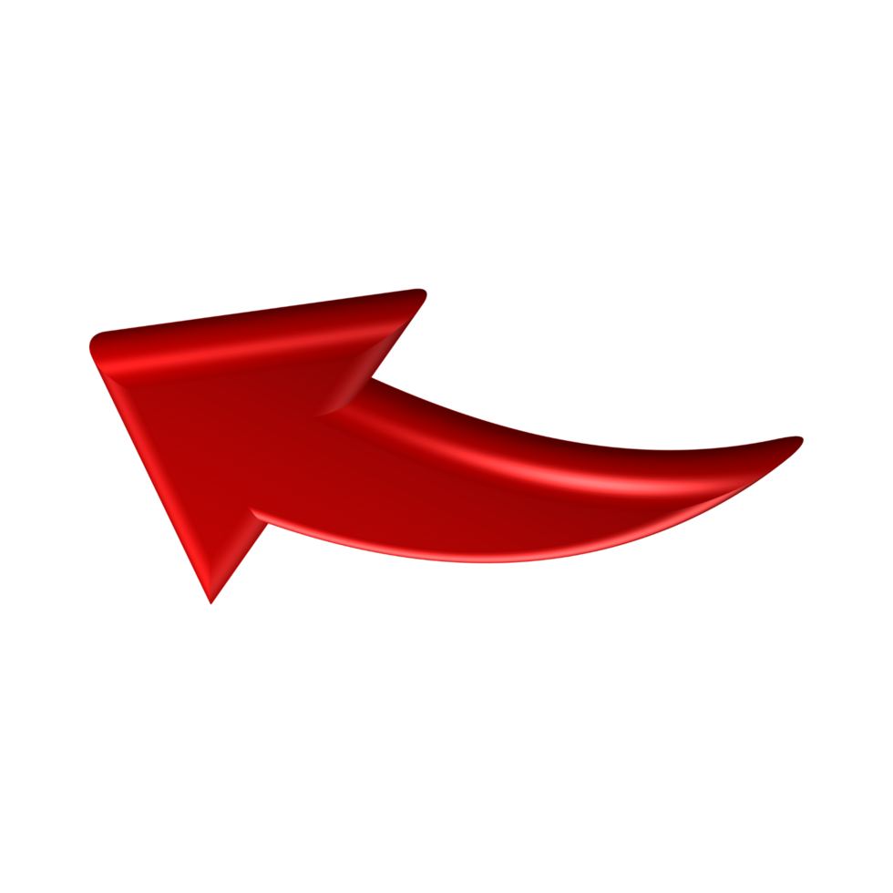 Red Arrow. 3d Red Arrow. 3D Red arrow In Different Style and shapes png