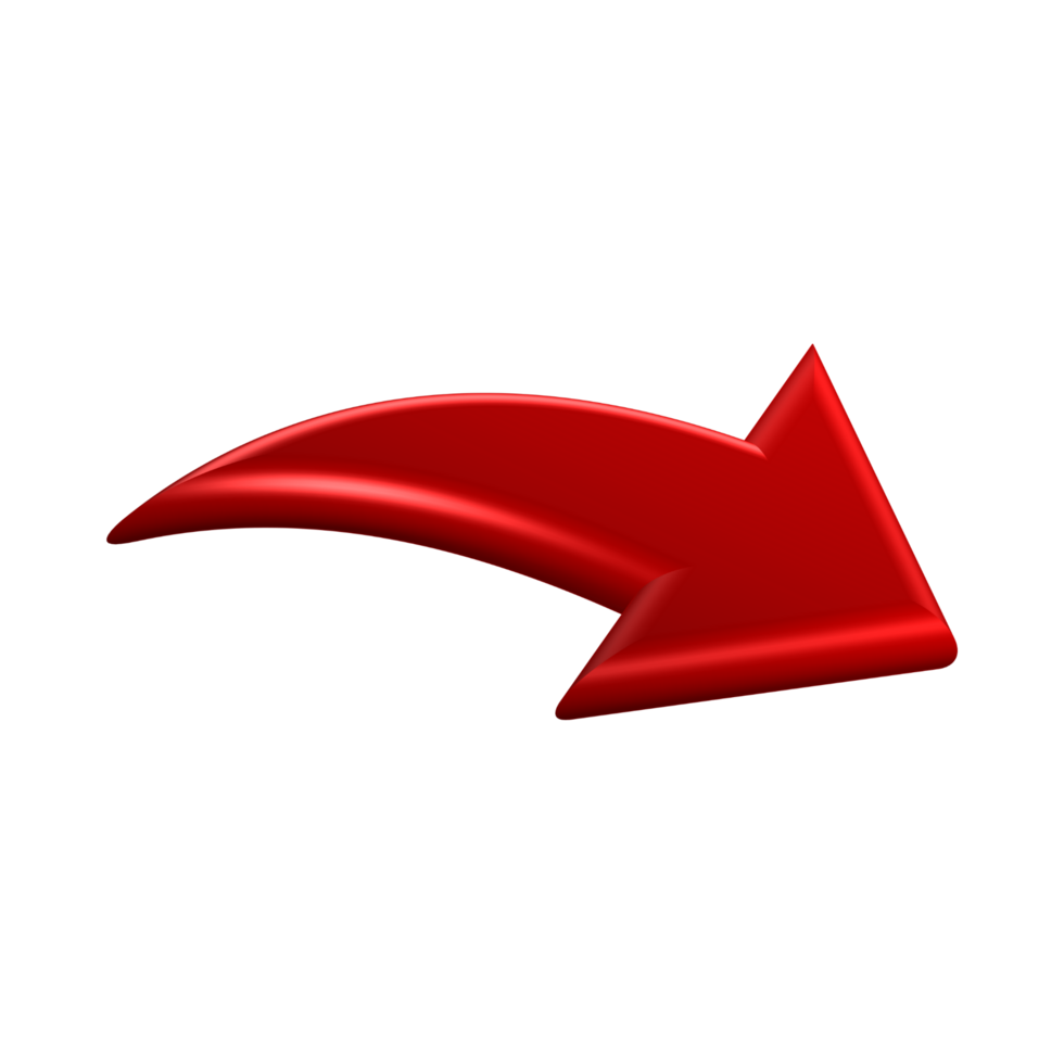 Red Arrow. 3d Red Arrow. 3D Red arrow In Different Style and shapes png