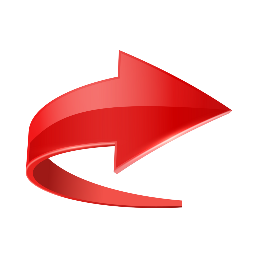 Red Arrow. 3d Red Arrow. 3D Red arrow In Different Style and shapes png