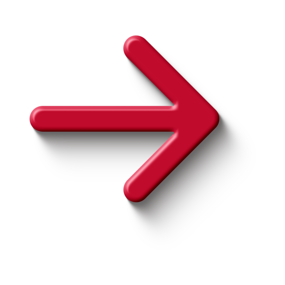 Red Arrow. 3d Red Arrow. 3D Red arrow In Different Style and shapes png