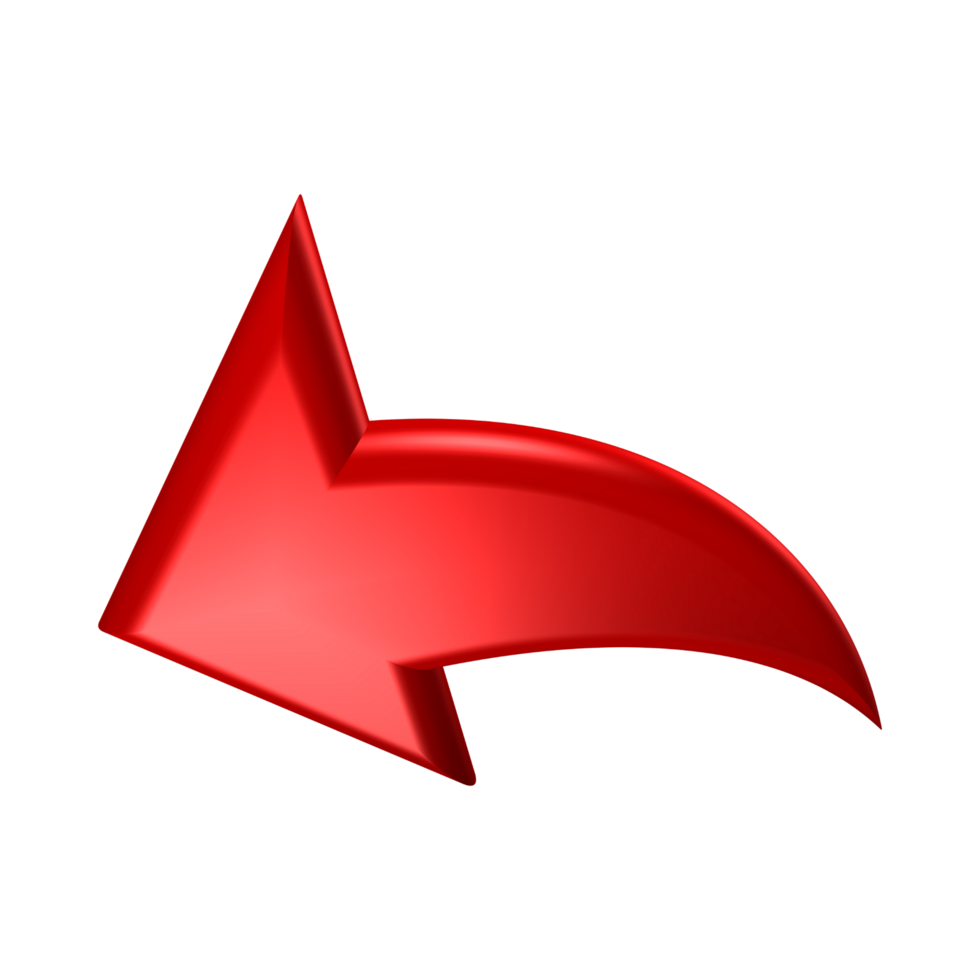Red Arrow. 3d Red Arrow. 3D Red arrow In Different Style and shapes png