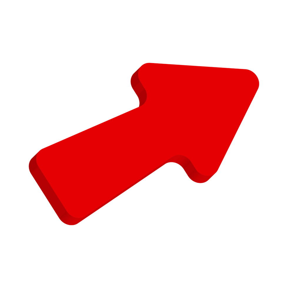 Red Arrow. 3d Red Arrow. 3D Red arrow In Different Style and shapes png