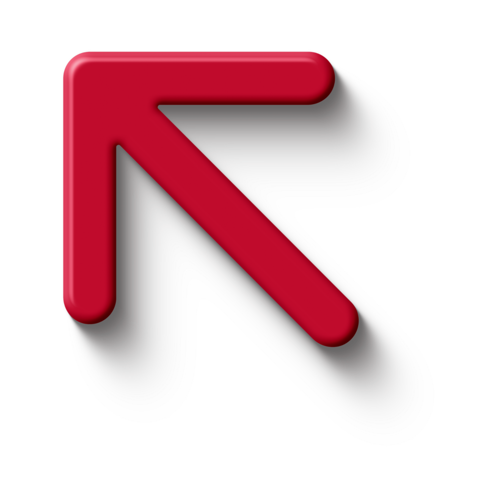 Red Arrow. 3d Red Arrow. 3D Red arrow In Different Style and shapes png