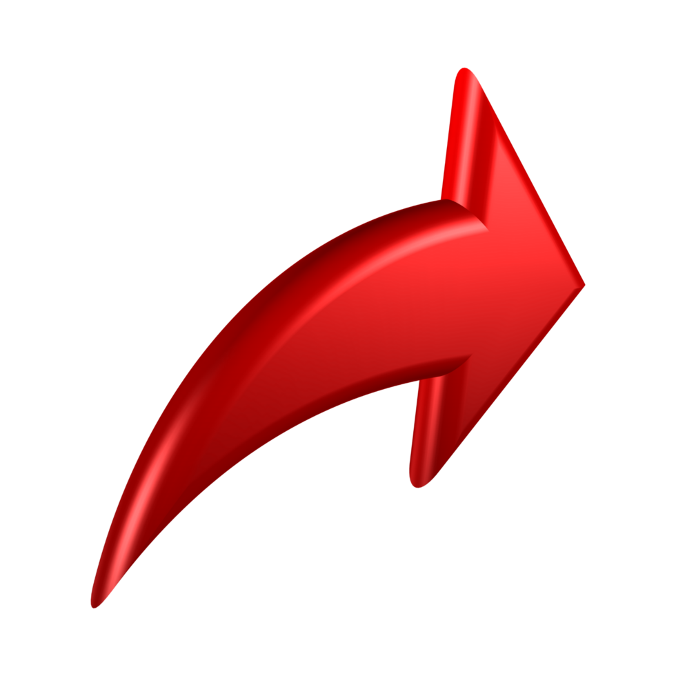 Red Arrow. 3d Red Arrow. 3D Red arrow In Different Style and shapes png