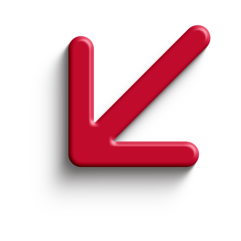 Red Arrow. 3d Red Arrow. 3D Red arrow In Different Style and shapes png