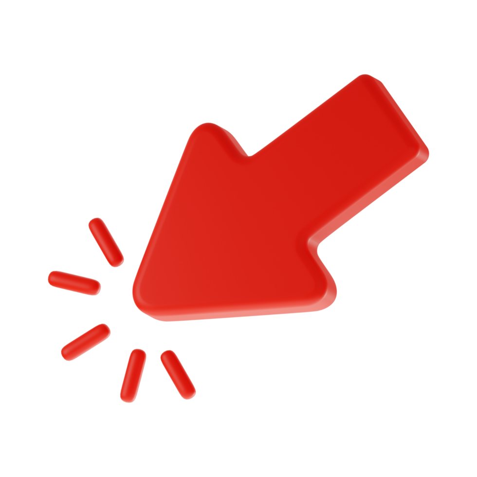 Red Arrow. 3d Red Arrow. 3D Red arrow In Different Style and shapes png