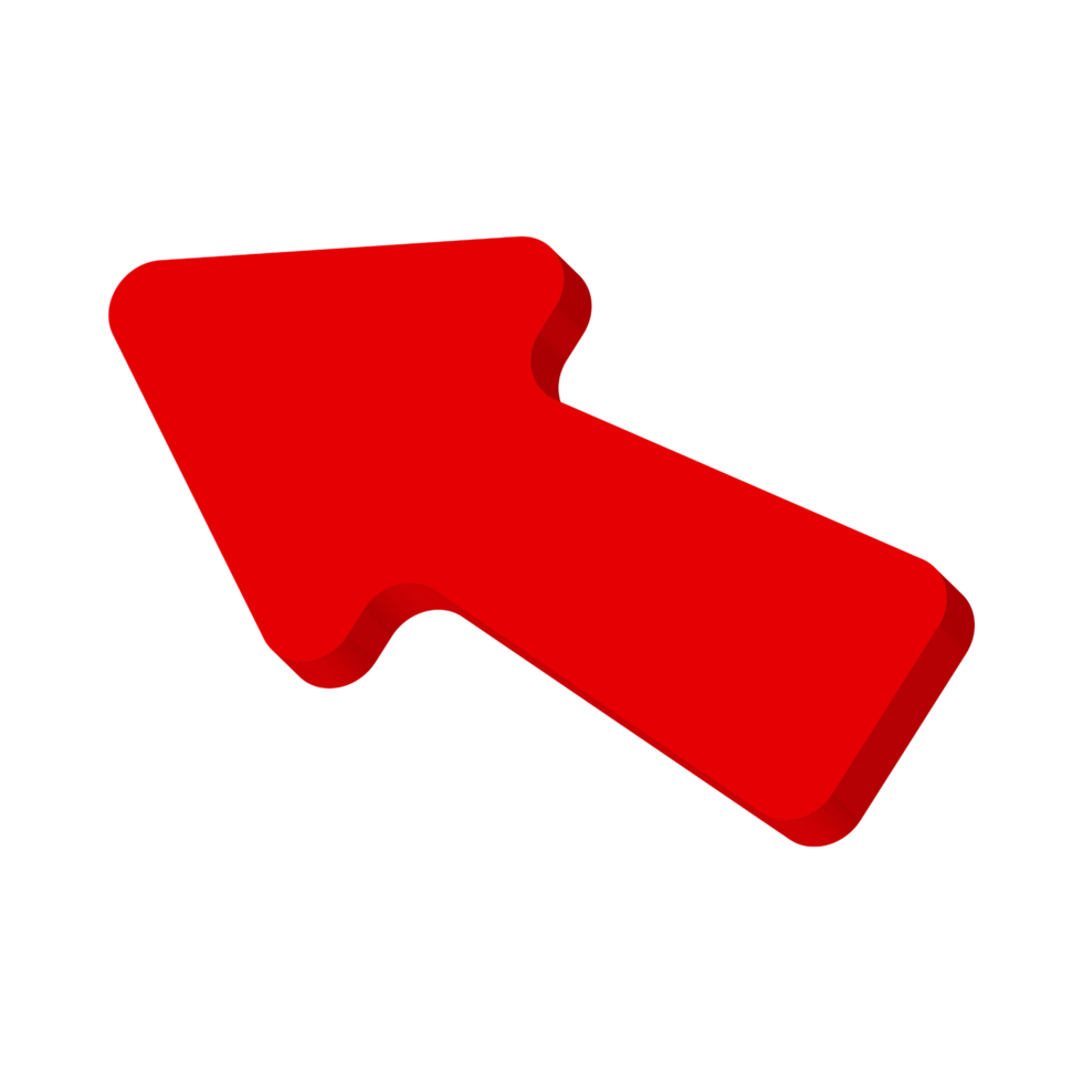 Red Arrow. 3d Red Arrow. 3D Red arrow In Different Style and shapes png