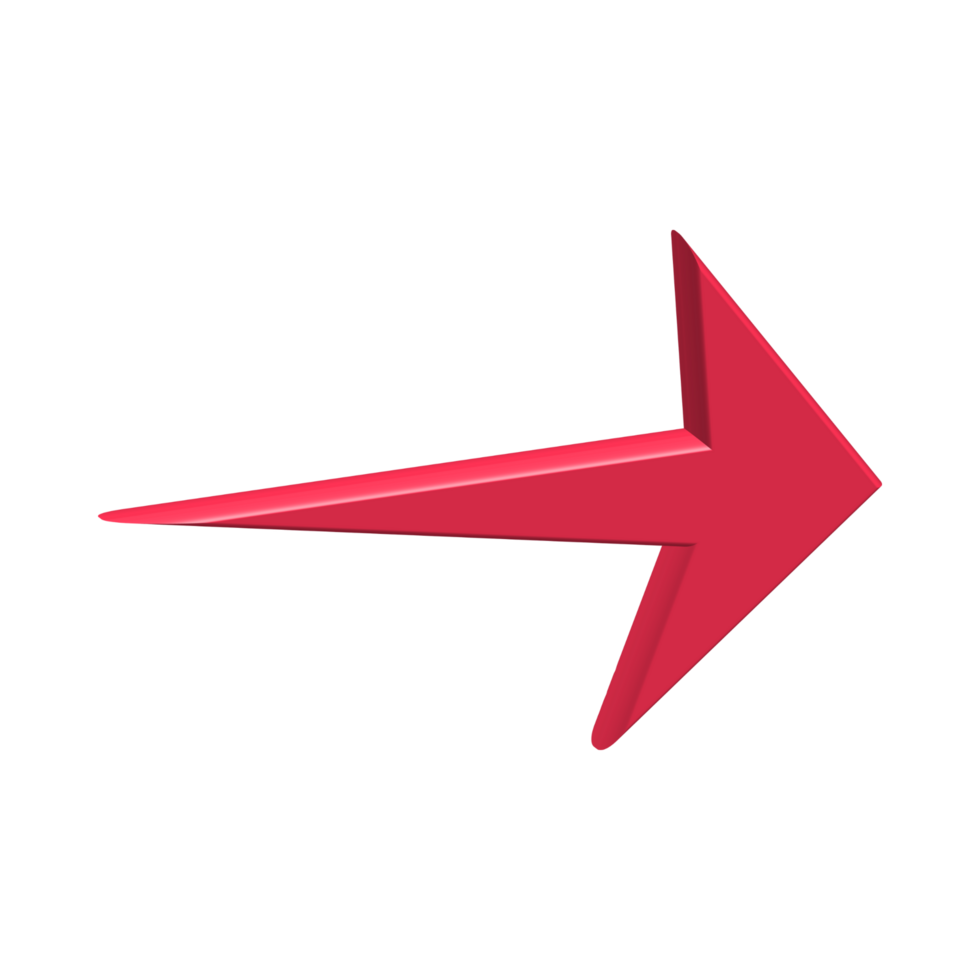 Red Arrow. 3d Red Arrow. 3D Red arrow In Different Style and shapes png