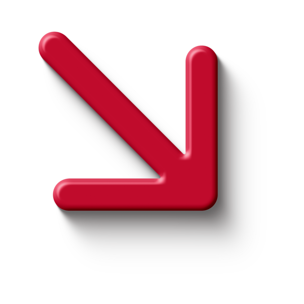Red Arrow. 3d Red Arrow. 3D Red arrow In Different Style and shapes png
