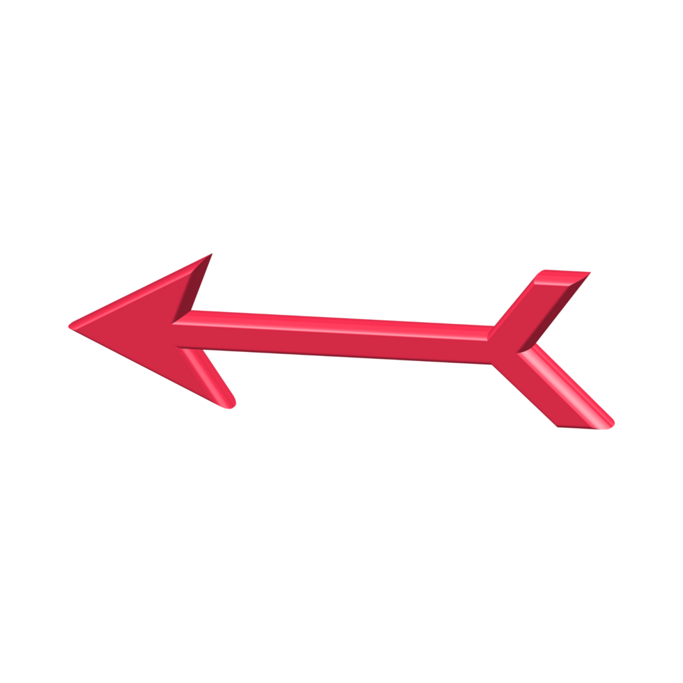 Red Arrow. 3d Red Arrow. 3D Red arrow In Different Style and shapes png