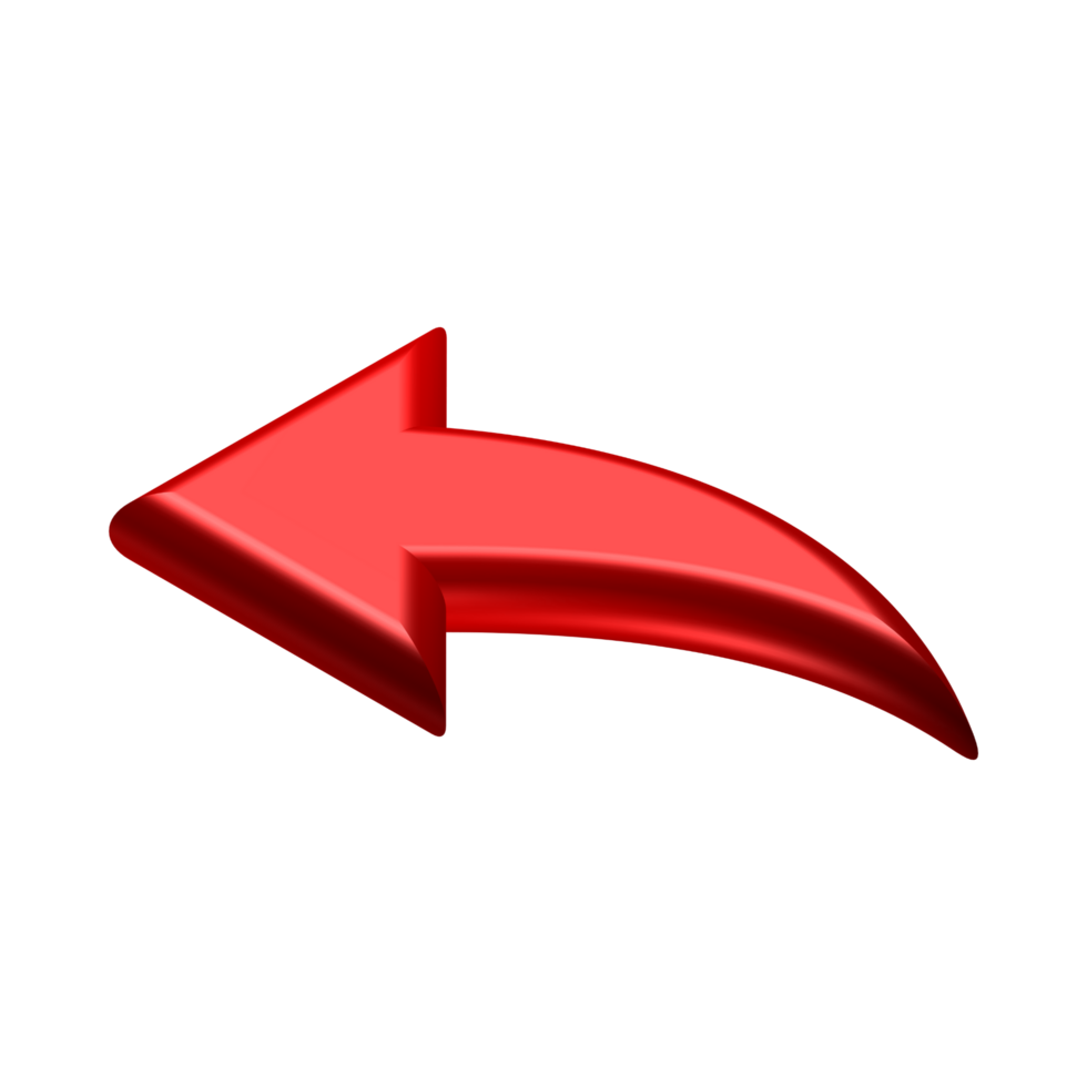 Red Arrow. 3d Red Arrow. 3D Red arrow In Different Style and shapes png