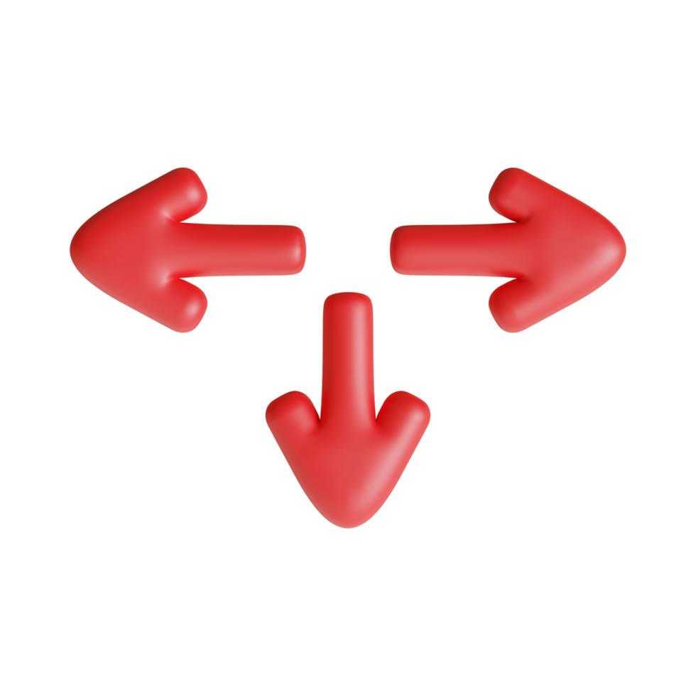Red Arrow. 3d Red Arrow. 3D Red arrow In Different Style and shapes png