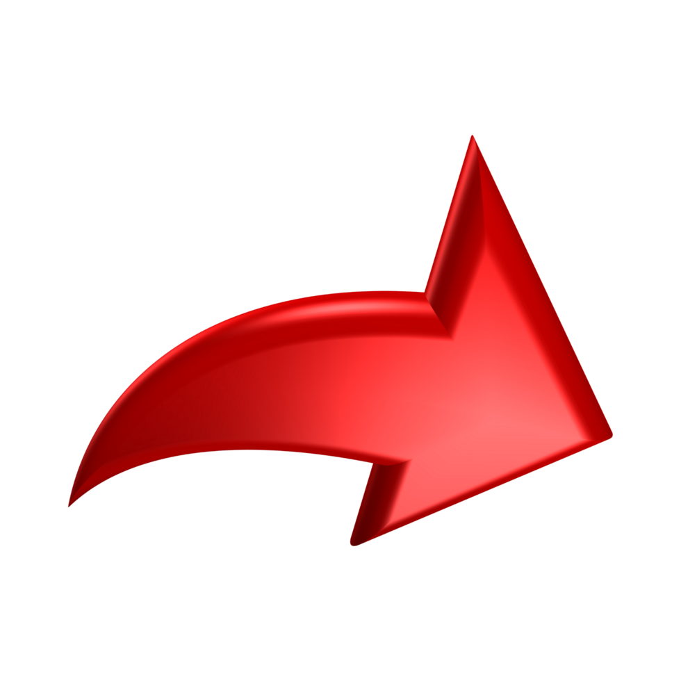 Red Arrow. 3d Red Arrow. 3D Red arrow In Different Style and shapes png