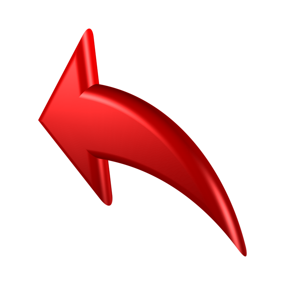 Red Arrow. 3d Red Arrow. 3D Red arrow In Different Style and shapes png
