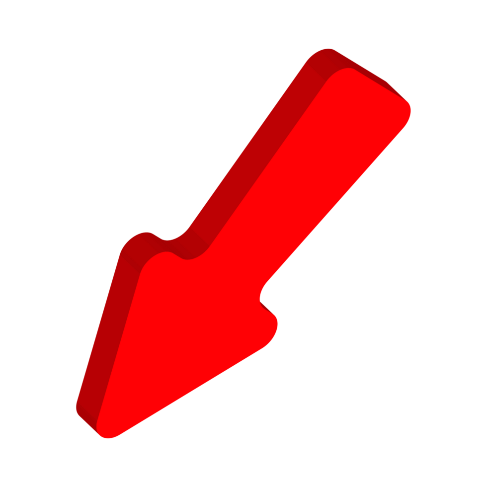 Red Arrow. 3d Red Arrow. 3D Red arrow In Different Style and shapes png