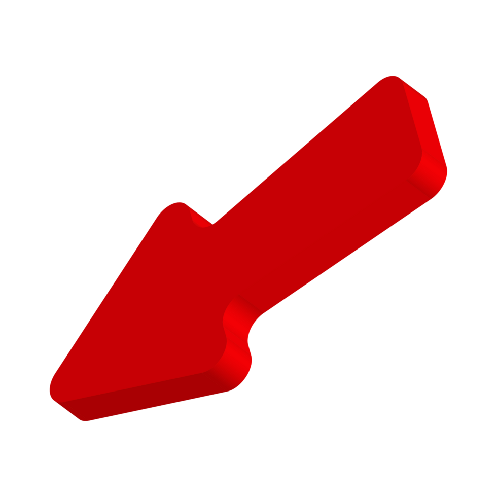Red Arrow. 3d Red Arrow. 3D Red arrow In Different Style and shapes png