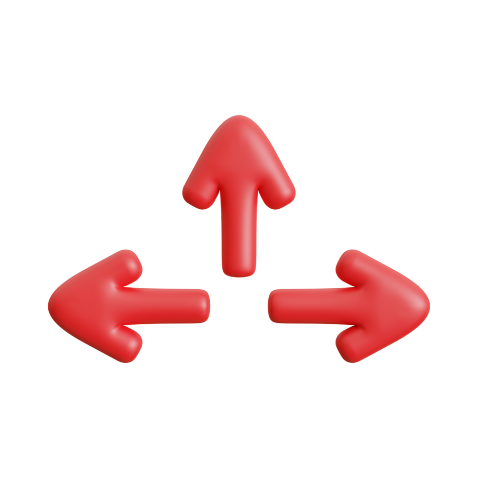 Red Arrow. 3d Red Arrow. 3D Red arrow In Different Style and shapes png