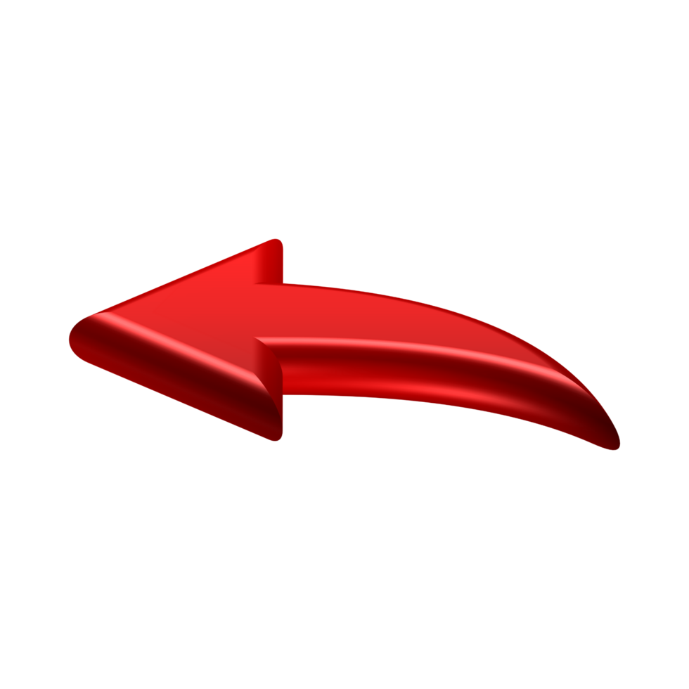 Red Arrow. 3d Red Arrow. 3D Red arrow In Different Style and shapes png