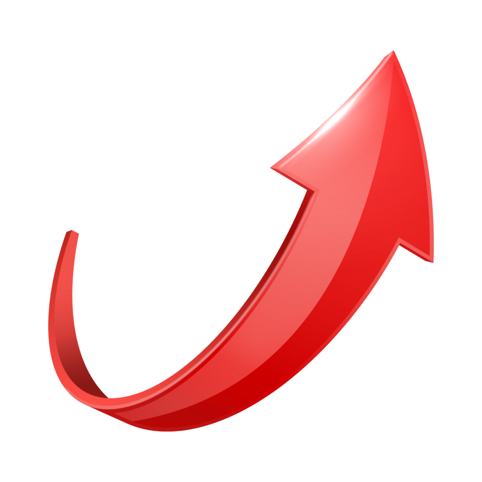 Red Arrow. 3d Red Arrow. 3D Red arrow In Different Style and shapes png