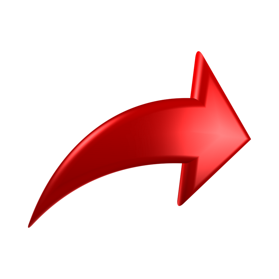 Red Arrow. 3d Red Arrow. 3D Red arrow In Different Style and shapes png