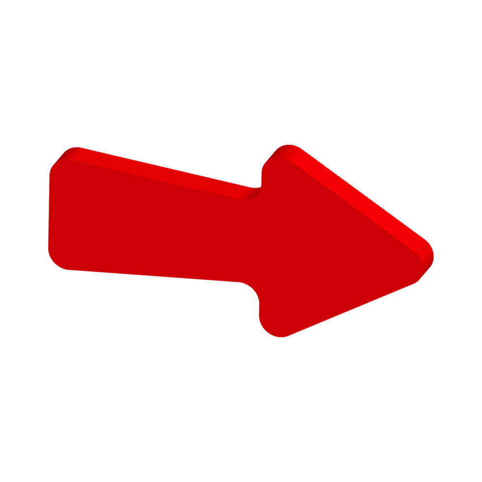 Red Arrow. 3d Red Arrow. 3D Red arrow In Different Style and shapes png