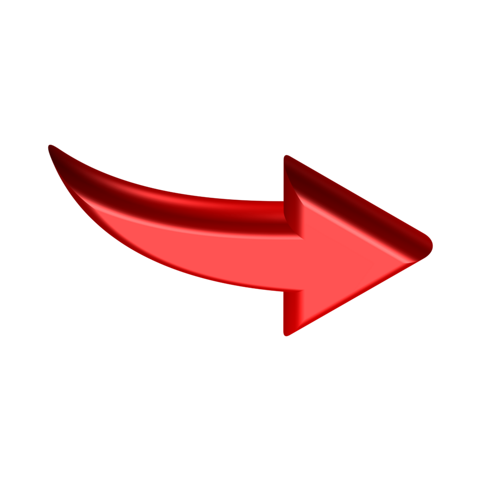 Red Arrow. 3d Red Arrow. 3D Red arrow In Different Style and shapes png