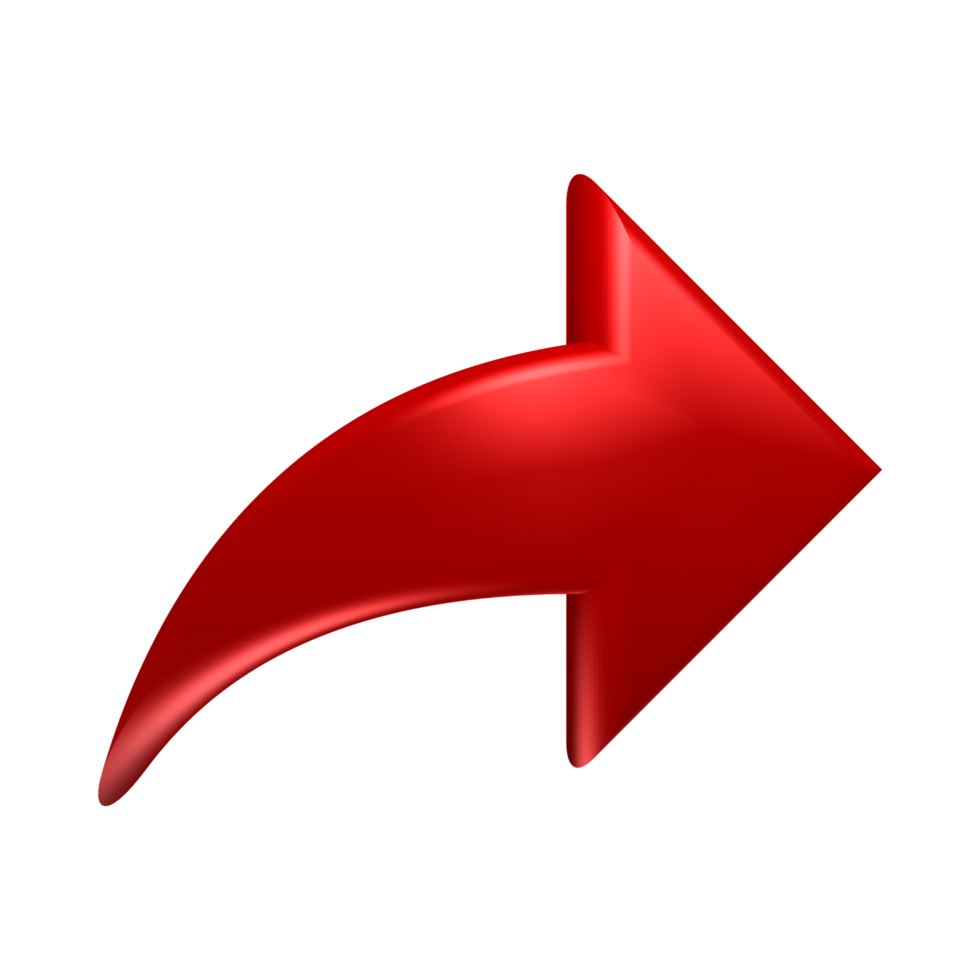 Red Arrow. 3d Red Arrow. 3D Red arrow In Different Style and shapes png