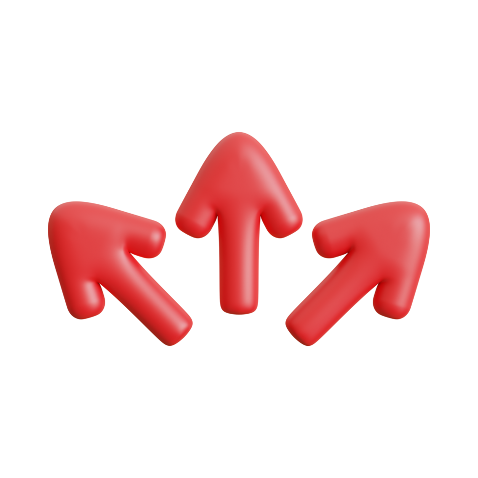Red Arrow. 3d Red Arrow. 3D Red arrow In Different Style and shapes png