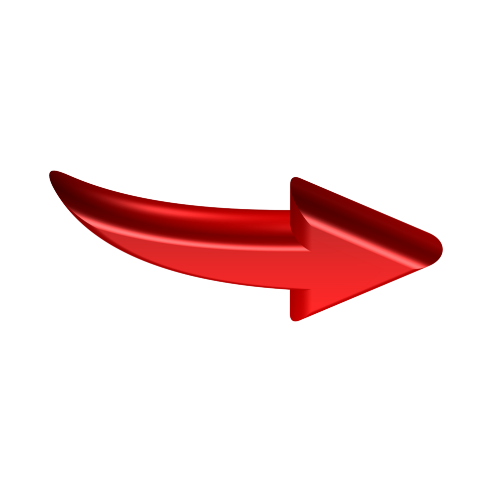 Red Arrow. 3d Red Arrow. 3D Red arrow In Different Style and shapes png
