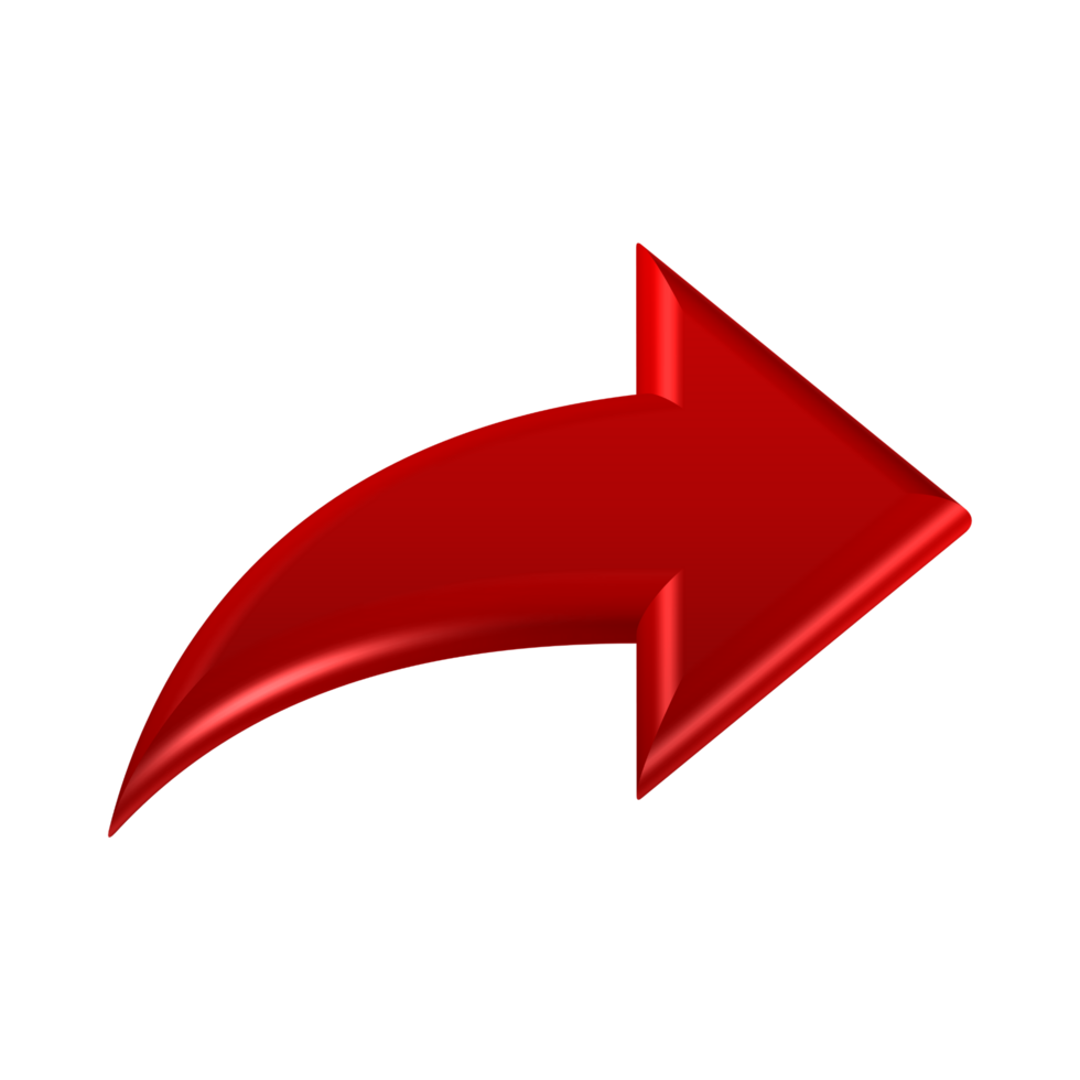 Red Arrow. 3d Red Arrow. 3D Red arrow In Different Style and shapes png