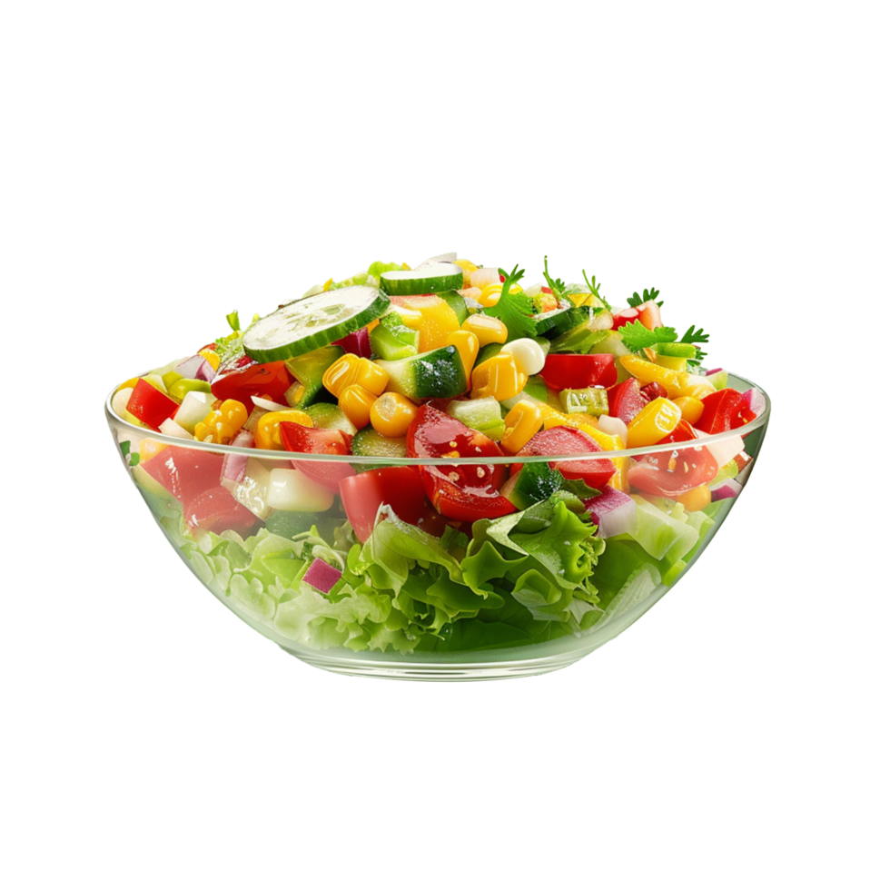Salad Food in plate isolated png